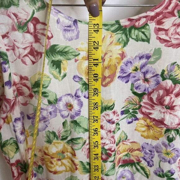 VINTAGE‎ 80' 90' KAMAR prairie Floral Dress 100% Cotton - Picture 6 of 10
